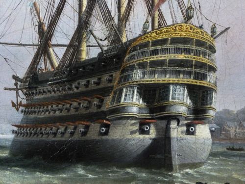 fig 2. Portrait of H.M.S Royal Adelaide 1837; Attributed to Joseph Walter.