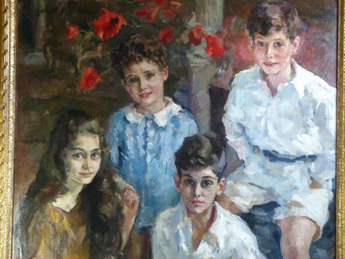 fig 1. Portrait of the Orbach and des Salles Children by Joseph Oppenheimer R.P.