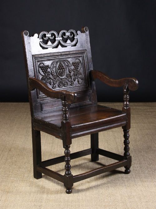 South Lancashire/north Cheshire Carved Oak Wainscot Chair 1680-1720 and Later.