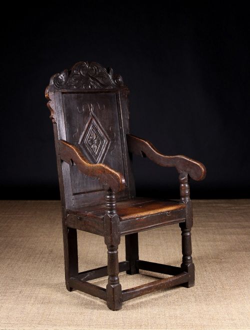 Oak Wainscot Chair C.1680 and Later.