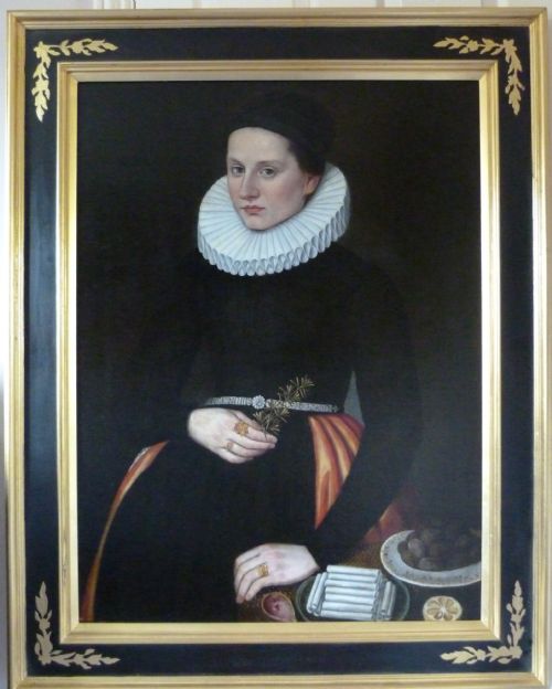 Portrait of a Young Lady 1614; by Laurenz Strauch.