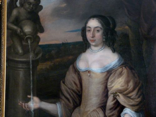 fig 2. Portrait of Elizabeth, Countess of Carnarvon c.1650; Attributed to David Des Granges.