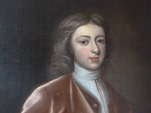 PORTRAIT OF A YOUNG GENTLEMAN PROBABLY OF THE LEADER FAMILY C1710 FOLLOWER OF SIR GODFREY KNELLER - ADDITIONAL PHOTO 1