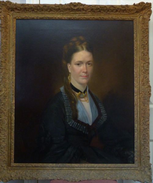 Portrait of a Lady of the Haworth Family, C.1850; English School.