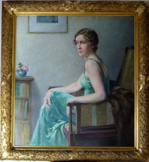 Portrait of Miss Kathleen Bell 1936, by Bertram Priestman R.A.