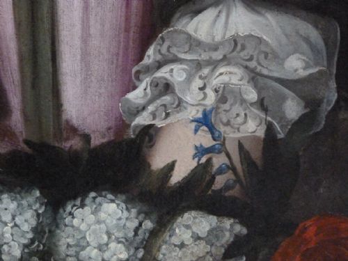 fig 3. Portrait of a Lady within a garland of flowers c.1670: Studio or Circle of Jakob Ferdinand Voet.