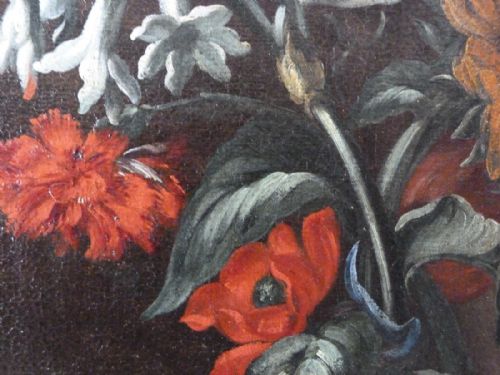 fig 3. Portrait of a Lady within a garland of flowers C.1670: Studio or Circle of Jakob Ferdinand Voet.