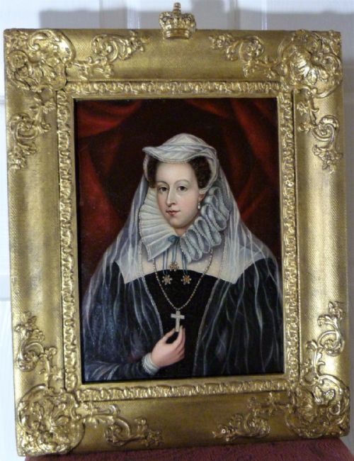 Portrait of Mary Queen of Scots, 1836, by A.h., After Nicholas Hilliard 1578.