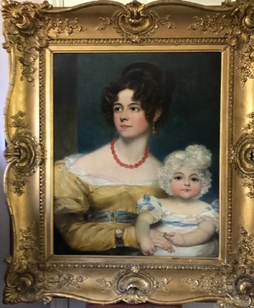 Portrait of a Lady and Her Child C.1818; by George Henry Harlow.