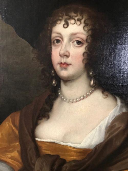 fig 2. Double portrait of Elizabeth, Lady Thimbleby and her sister Dorothy, Viscountess Andover, c.1635: Studio of Van Dyck.
