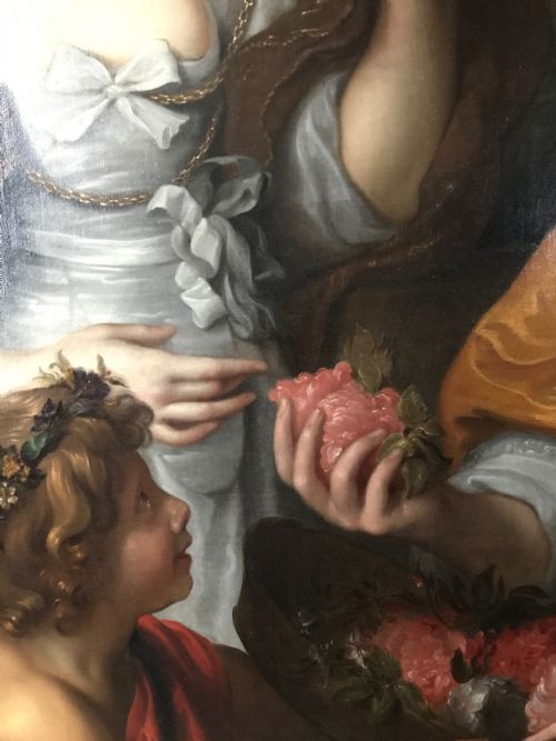 fig 3. Double portrait of Elizabeth, Lady Thimbleby and her sister Dorothy, Viscountess Andover, c.1635: Studio of Van Dyck.
