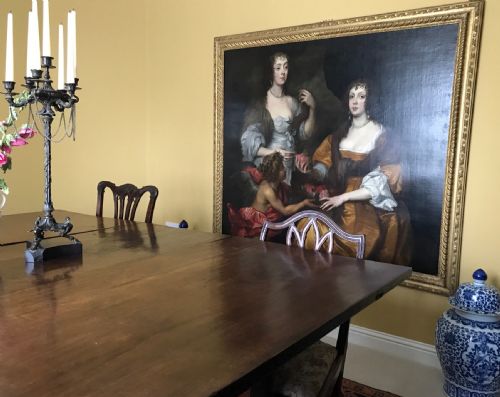fig 8. Double portrait of Elizabeth, Lady Thimbleby and her sister Dorothy, Viscountess Andover, c.1635: Studio of Van Dyck.
