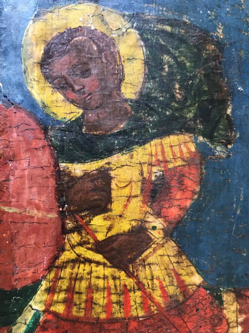 fig 2. Portrait of Saints George and Demetrius, Greek Orthodox Icon c.1700.