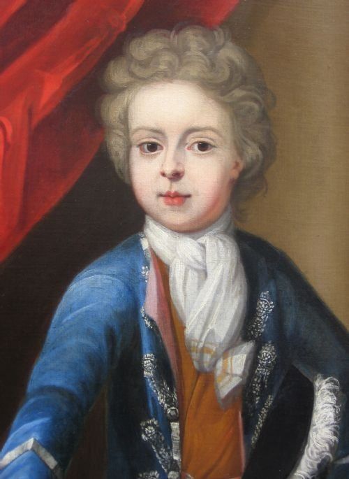 fig 1. PORTRAIT OF A YOUNG BOY AND HIS SPANIEL C.1710, BY CHARLES D'AGAR