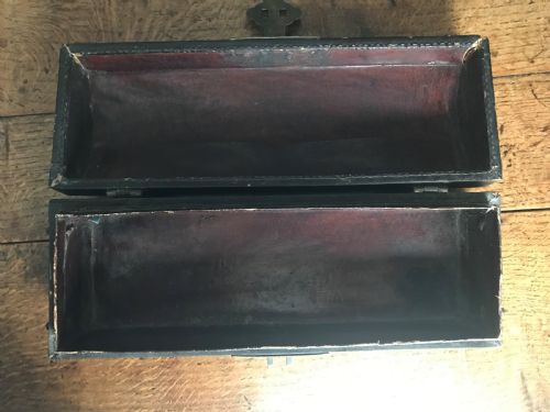 fig 3. Chinese Lacquered Leather Document Box, Shanxi Province, C19th.