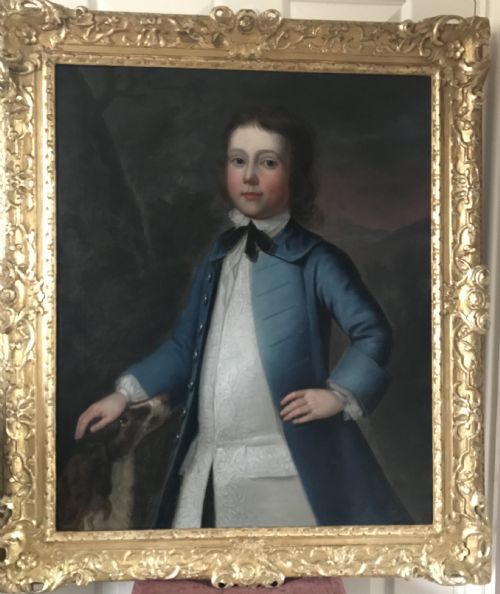 Portrait of a Boy and His Dog C.1750; Circle of Bartholomew Dandridge