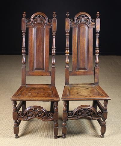 Pair of William and Mary Oak Chairs C.1700.