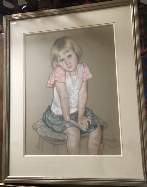 "Emma Young, the Reluctant Sitter" C.1950, by Dorothy Colles.