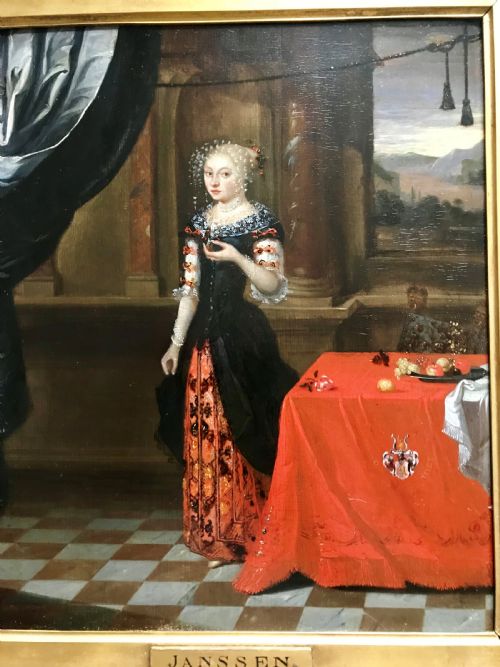 fig 1. Portrait of a Noblewoman c 1655; Circle of Hieronymus Janssens.