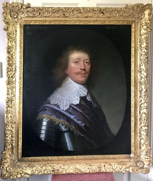 Portrait of Captain Henry Withypoll, 1637; Studio of Van Honthorst.