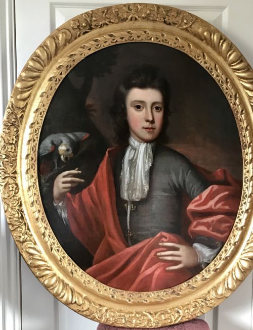 Portrait of a Boy and His Parrot C.1700; Attributed to Edward Byng.