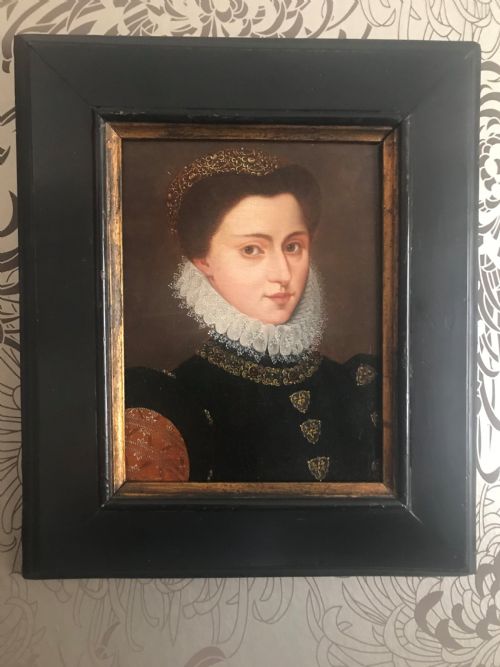 Portrait of a Noblewoman, Possibly Mary, Queen of Scots; Manner of Francois Clouet.