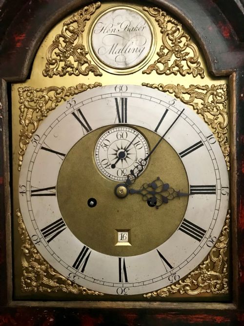 fig 2. Eight day longcase clock c.1770, by Henry Baker of Malling.