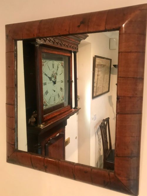 fig 1. William and Mary walnut framed mirror.