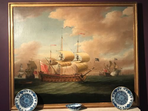 fig 1. Portrait of a Royal Navy warship; attributed to Robert Woodcock (1690-1728)