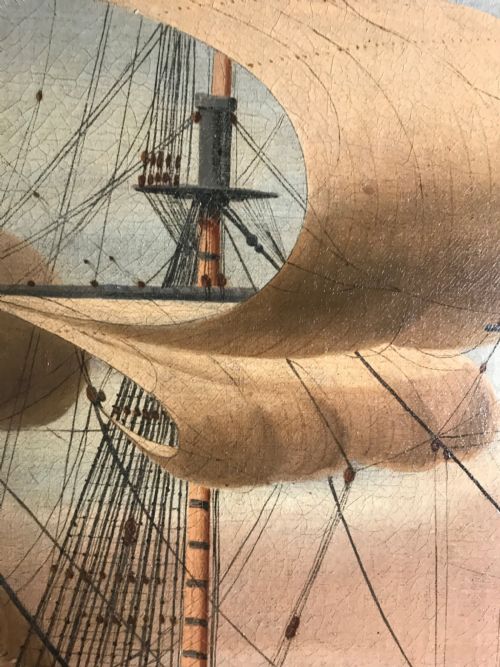 fig 5. Portrait of a Royal Navy warship; attributed to Robert Woodcock (1690-1728)
