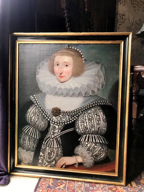 Portrait of Elizabeth Wentworth (?), C.1620; Circle of Marcus Gheeraerts.