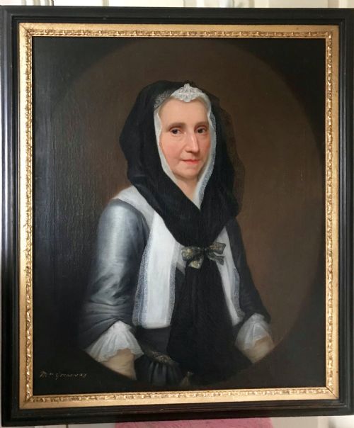 Portrait of Mrs. Grenaway 1730, by John Theodore Heins.
