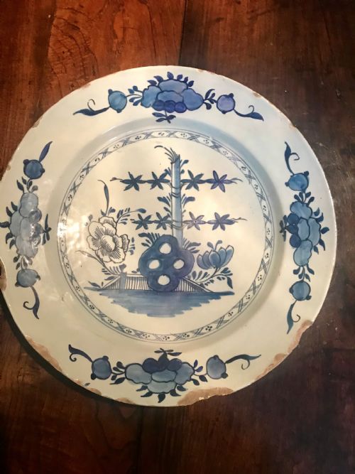 Dutch Delft Charger, 18th Century.