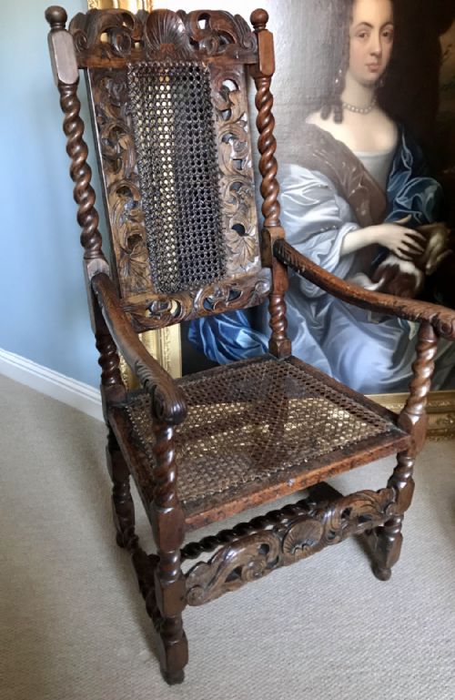 JAMES II WALNUT ARMCHAIR C1685 - ADDITIONAL PHOTO 1