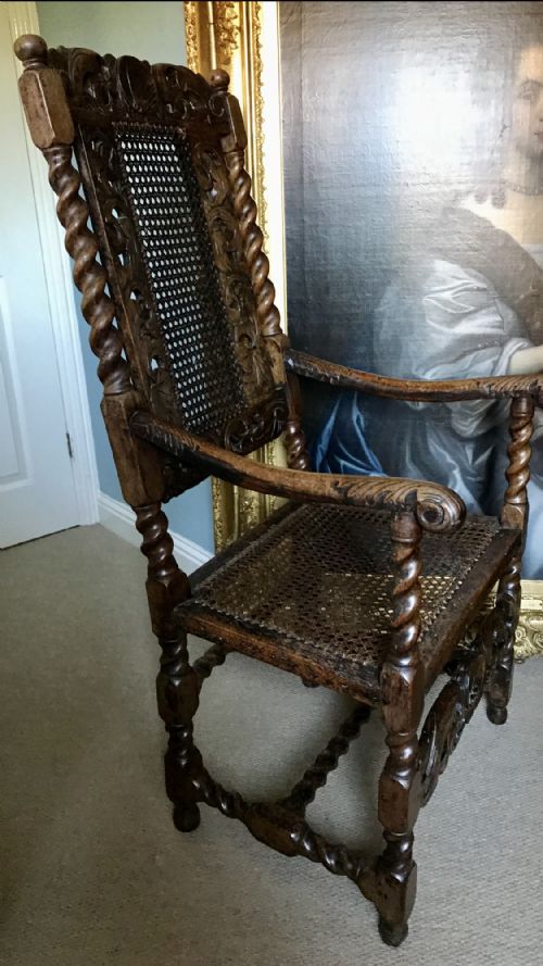 JAMES II WALNUT ARMCHAIR C1685 - ADDITIONAL PHOTO 2