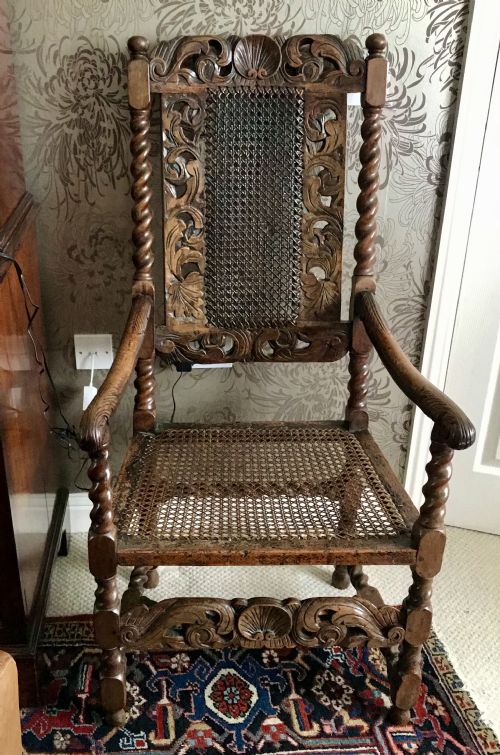 JAMES II WALNUT ARMCHAIR C1685 - ADDITIONAL PHOTO 7