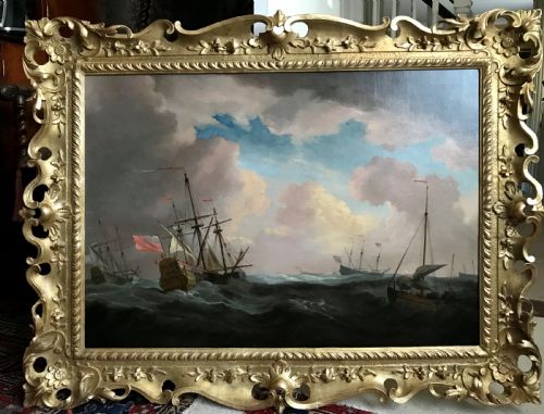 An English Ship and Other Vessels in a Gale, Early 18th Century; After Willem Van De Velde