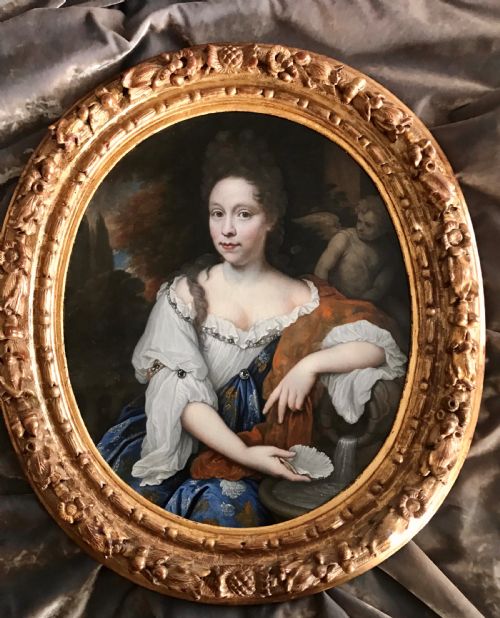 Portrait of Catharina Margaretha Beck C.1695; Attributed to Johannes Van Haensbergen.
