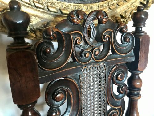 fig 1. Carved walnut chair c.1700.