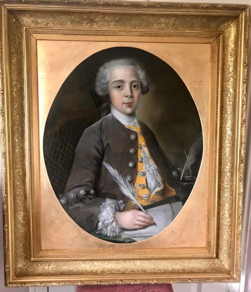 Portrait of a Young Man Writing C.1760; Studio or Circle of Drouais.