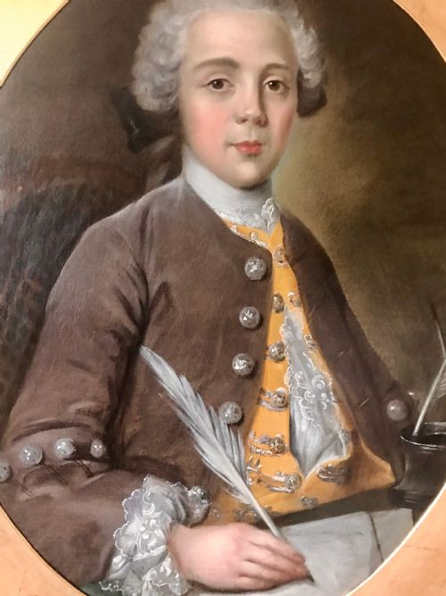 fig 1. Portrait of a Young Man Writing c.1760; Studio or Circle of Drouais.