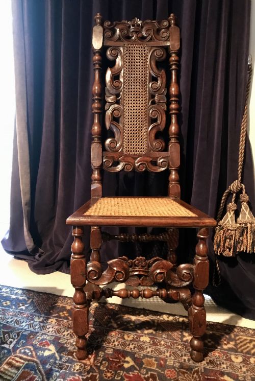 A Carved James II Chair C.1685.