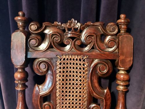 fig 1. A carved James II chair c.1685.