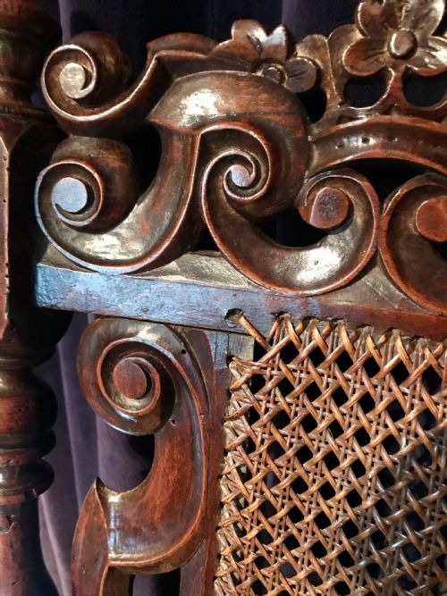 fig 2. A carved James II chair c.1685.
