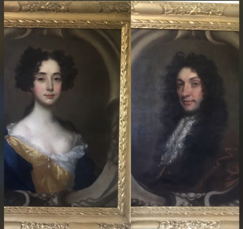 Pair of Portraits of a Lady and a Gentleman, Attributed to William Wissing (1656-1687)