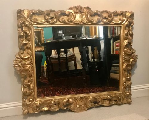 fig 1. Early 19th century Florentine carved and giltwood mirror.