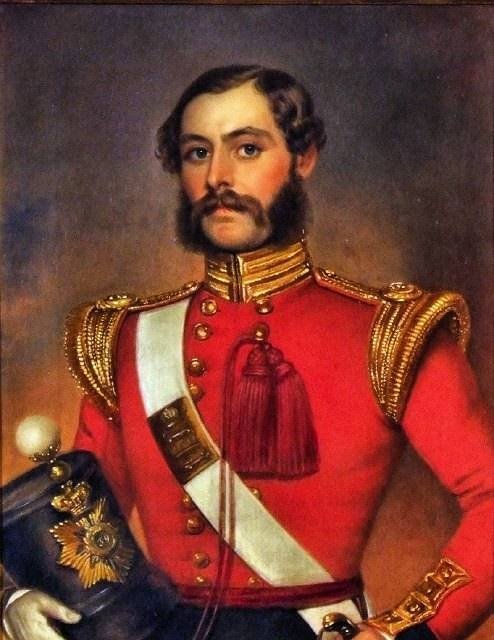 Sold...portrait of an Officer of the 39th Regiment of Foot; C.1844-6,  Anglo-indian School