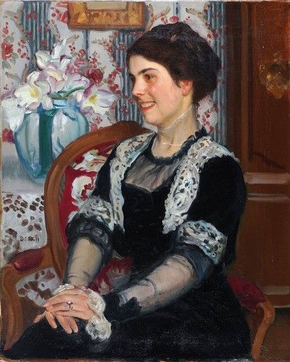 fig 1. Portrait of a Young Lady c.1900, by Frank Desch.