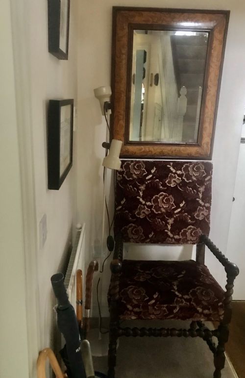 WILLIAM AND MARY MARQUETRY MIRROR C1695 - ADDITIONAL PHOTO 8