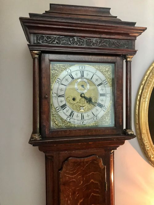 OAK 8 DAY LONGCASE CLOCK BY SAMUEL WHALLEY C1735 - ADDITIONAL PHOTO 3